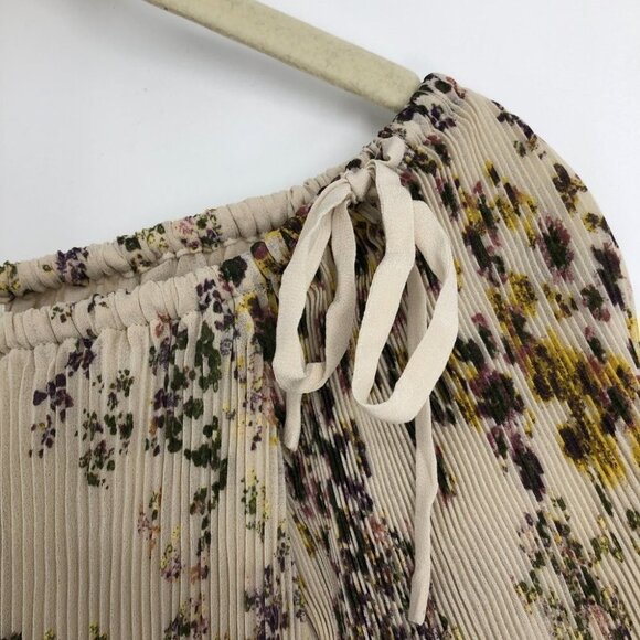 Aritzia Wilfred Talence Floral Chiffon  Off The Shoulder Blouse Size XS - Picture 11 of 16